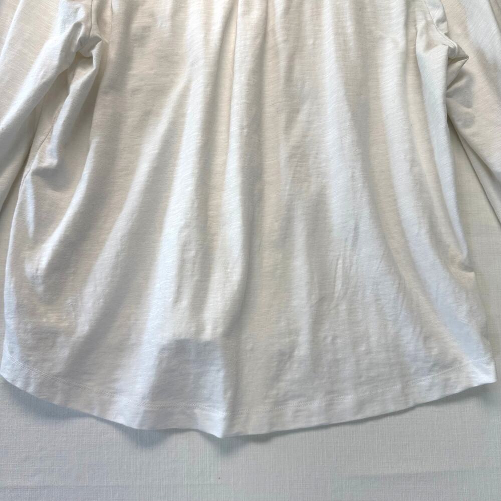 AVENTURA Organic Cotton Long Sleeve Shirt Women's Size L White Top - Picture 9 of 16
